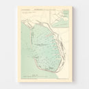 Vintage Map of Lyttelton, New Zealand 1889