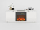 160CM high gloss TV cabinet tv unit with fireplace, have heat and flame color changes