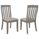 Padded Side Chair (Set of 2) - Gray by HouseOfZazla