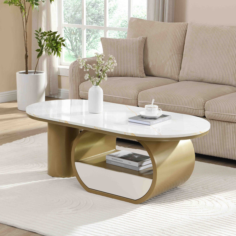 Luxury Modern Oval Coffee Table, photo 2 of 8