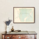 Vintage Map of Tunis, Tunisia 1888