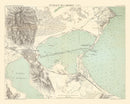 Vintage Map of Tunis, Tunisia 1888