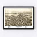 Vintage Map of Chambersburg, Pennsylvania 1885