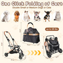 Pet Stroller for Dogs and Cats, 2-in-1 Detachable Foldable Design by HouseOfZazla