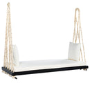 Patio Wooden Swing Chair Hanging Porch Swing Bench