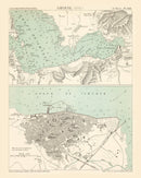 Vintage Map of Izmir, Turkey 1888