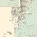 Vintage Map of Syros Island, Greece 1888