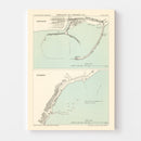 Vintage Map of Tarragona, Spain 1888