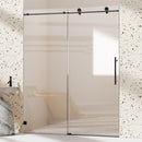 Frameless Single Sliding Soft Close Shower Doors, 5/16" Sgcc Tempered Glass by HouseOfZazla