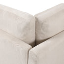 5 Pieces L shaped Sofa with Removable Ottomans and comfortable waist pillows