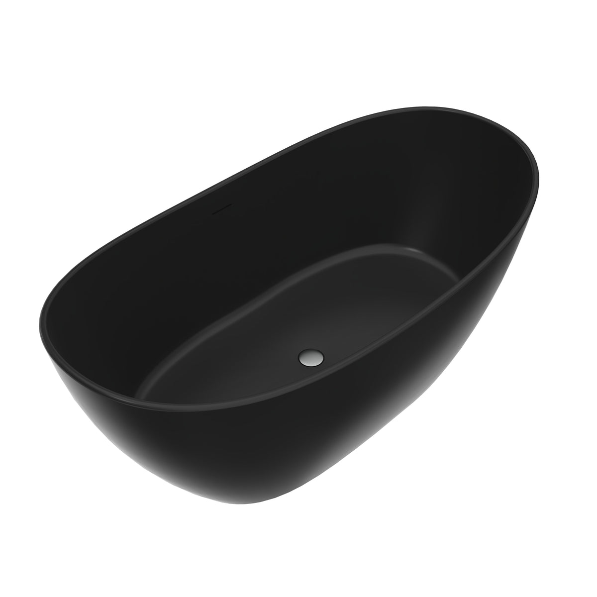 65 Inch Artificial Stone Solid Surface Freestanding Bathroom Bathtub, photo 7 of 10
