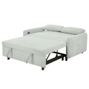 Pull-Out 2 Seat Modern Sleeper Sofa With 2 Throw Pillows And USB Ports by HouseOfZazla