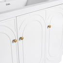 Modern Freestanding Bathroom Vanity With Soft Close Cabinet Doors by HouseOfZazla