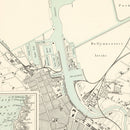 Vintage Map of Belfast, Ireland 1888
