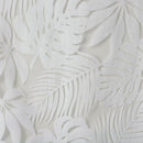 Palm Leaf Burnout Sheer Window Curtain White 50x84