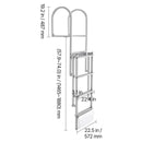 Retractable Dock Ladder, 4 Steps, Aluminum Alloy Swim Ladder by HouseOfZazla