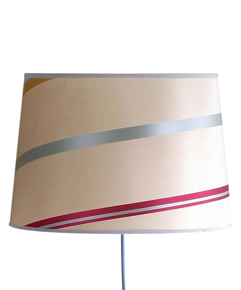 Floating Shade Plug-In Wall Light Juliette Drum Silk Shade 12x14x9.5