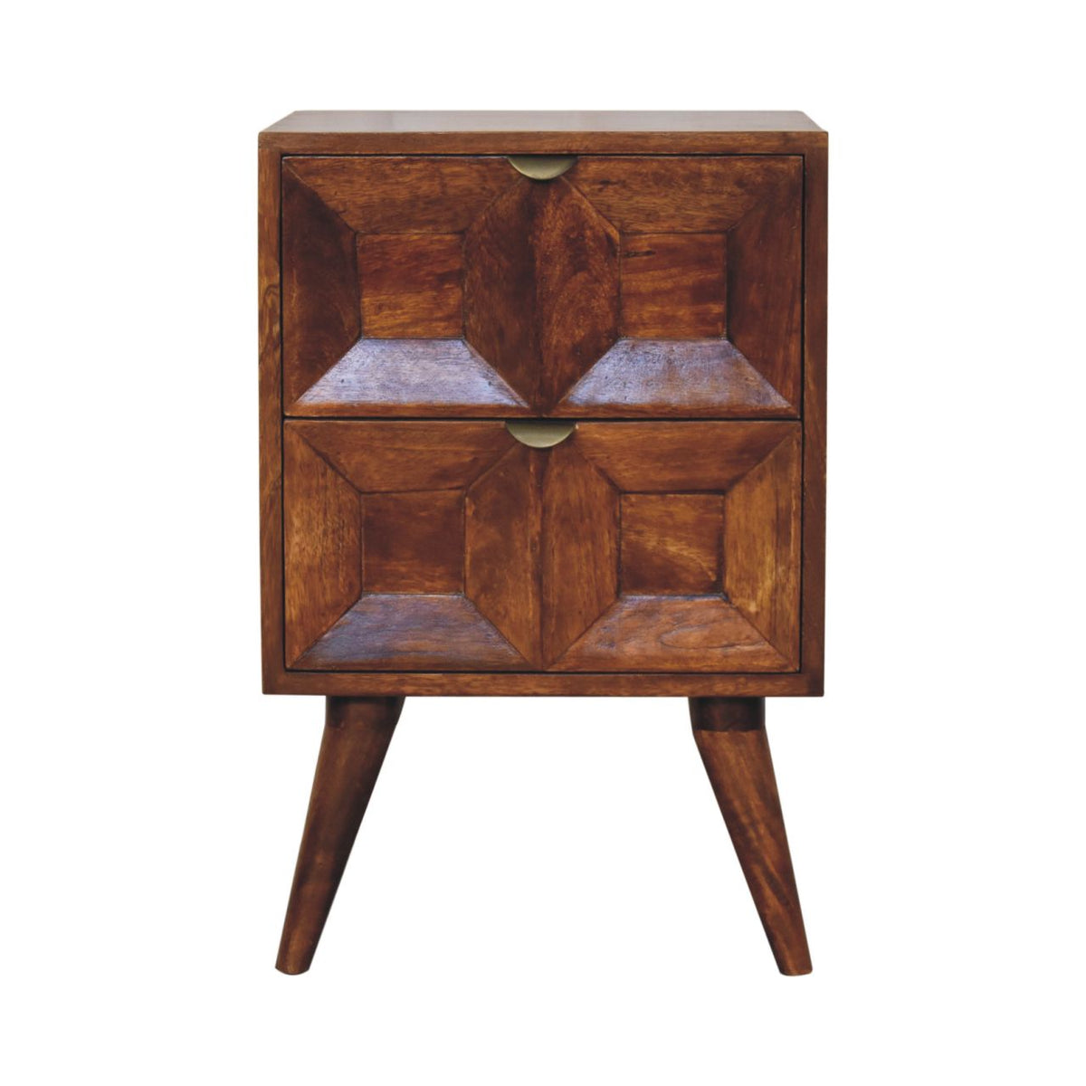 Solid Wood Quad Nightstand, 2-Drawers, photo 2 of 10
