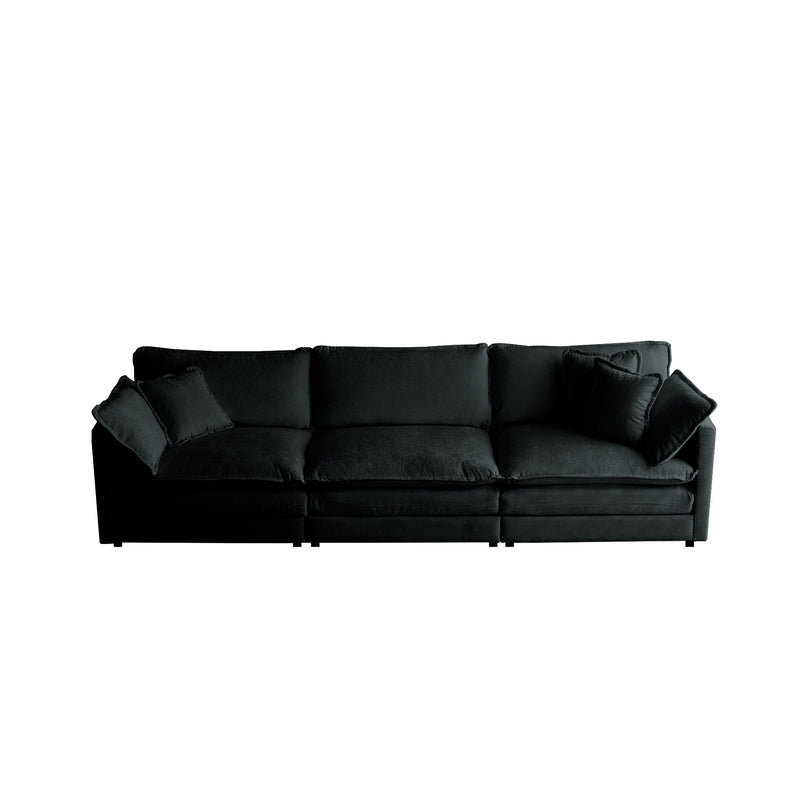 Walker Edison | Modern Chenille Cloud Couch