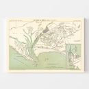 Vintage Map of Karachi, Pakistan 1888