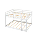 Full Over Full Bunk Bed Low-to-ground Bunk Bed by LJGDeals