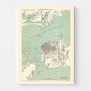 Vintage Map of San Francisco, California 1884