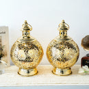 Metal Ramadan Lanterns 10" Gold Electric Candle Holders by JHY DESIGN