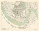 Vintage Map of New Orleans, Louisiana 1886