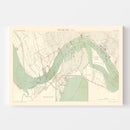 Vintage Map of Philadelphia, Pennsylvania 1885
