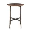Renu - Round Bar Table With Industrial Charm - Light Brown by Unique Piece Furniture