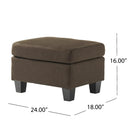 Upholstered Ottoman, Chocolate by HouseOfZazla