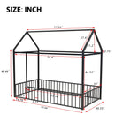 Metal Bed House Bed Frame With Fence by HouseOfZazla