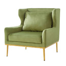 Elegant Curved Armrest Accent Armchair