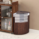Corner Bamboo Hamper Laundry Basket by LJGDeals