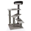 93 CM Tall Cat Tree Kitten Tower with Sisal and Jute Scratching Posts-Gray by LJGDeals