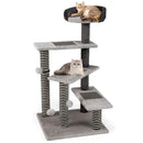93 CM Tall Cat Tree Kitten Tower with Sisal and Jute Scratching Posts-Gray by LJGDeals