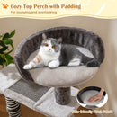 93 CM Tall Cat Tree Kitten Tower with Sisal and Jute Scratching Posts-Gray by LJGDeals