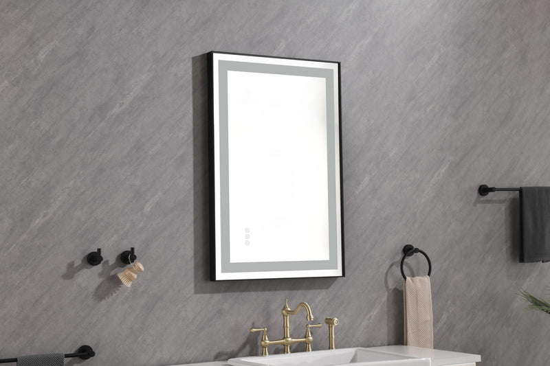 36x24 LED Lighted Bathroom Wall Mounted Mirror with High Lumen+Anti-Fog Separately Control