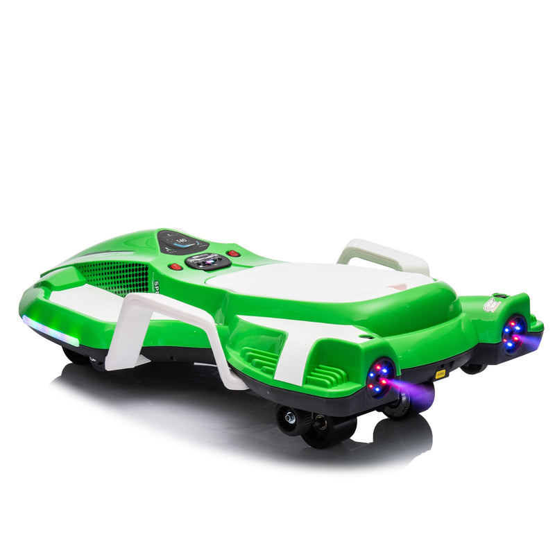 24V Kids Ride On Electric scooter w/ helmet knee pads,24v ride on toy for kids,Spray function,2WD 400w wheel-hub motor,5.59-6.84MPH,Gravity Steering,Use for 1-2 hours,Exercise your child age 6+.