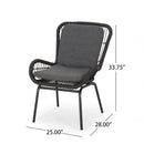 Outdoor Wicker Club Chair With Cushions (Set of 2) by HouseOfZazla