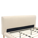 Beige Chunky Headboard Bed Frame, King by HouseOfZazla
