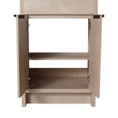 24 Inch Freestanding Bathroom Vanity with Black Ceramic Sink & 2 Soft-Close Cabinet Doors (BLO-G-BL9060BK),W1286S