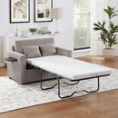 Sleeper Sofa With Foldable Mattress, USB Ports, Side Table & Storage Pocket by Unique Piece Furniture