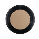 D26.5' Round Black and Gold Wooden Accent Mirror with Woven Texture by HouseOfZazla