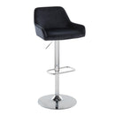 Daniella - Contemporary Adjustable Barstool With Swivel With Rounded Rectangle Footrest (Set of 2) by HouseOfZazla