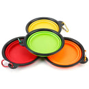 Collapsible Silicone Dog Bowls with Carabiner by LJGDeals