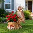 Decorative Owl Garden Planter Pot on Branch by HouseOfZazla