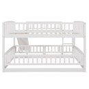 Low Bunk Bed With Slide, Fence And Ladder by Unique Piece Furniture