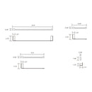 4 Piece Stainless Steel Bathroom Towel Rack Set Wall Mount Bathroom Accessories