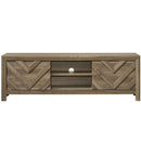Chevron Patterned Living Room TV Stand - Light Brown by HouseOfZazla
